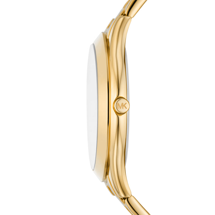 Michael Kors Slim Runway Three-Hand Gold-Tone Stainless Steel Watch MK4732