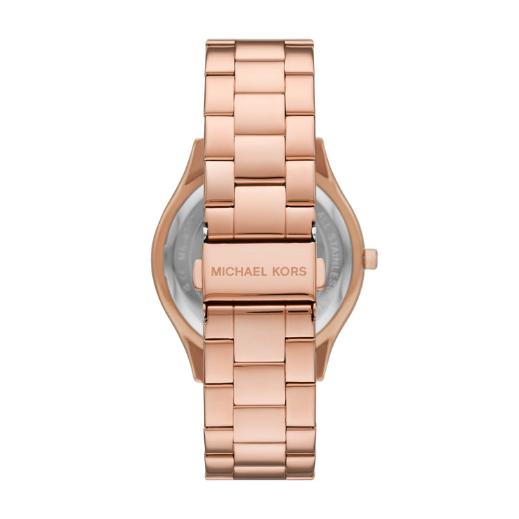 Michael Kors Slim Runway Three-Hand Rose Gold-Tone Stainless Steel Watch MK4733