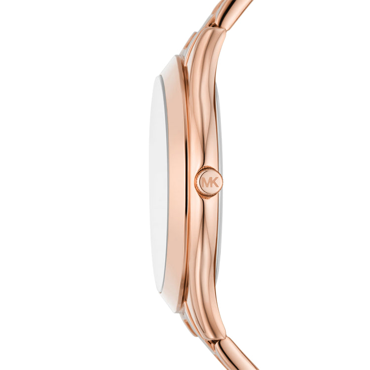 Michael Kors Slim Runway Three-Hand Rose Gold-Tone Stainless Steel Watch MK4733