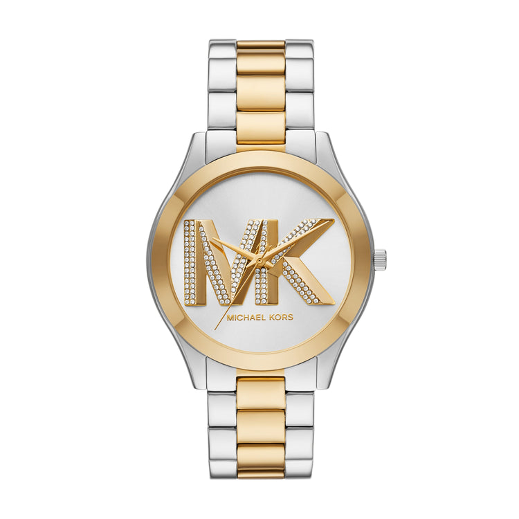 Michael Kors Slim Runway Three-Hand Two-Tone Stainless Steel Watch MK4735