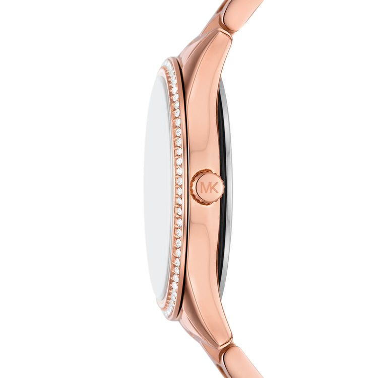 Michael Kors Lauryn Three-Hand Rose Gold-Tone Stainless Steel Watch MK4736