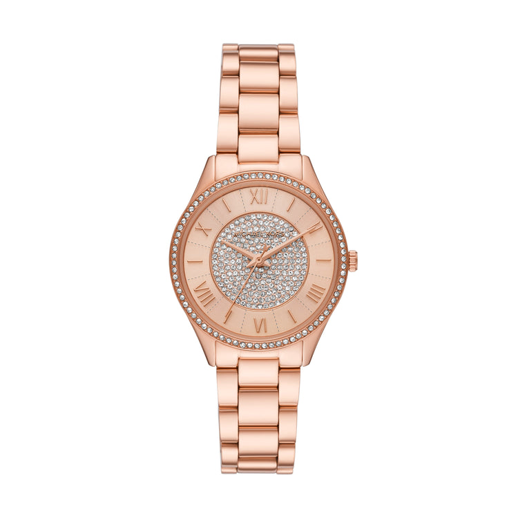 Michael Kors Lauryn Three-Hand Rose Gold-Tone Stainless Steel Watch MK4736