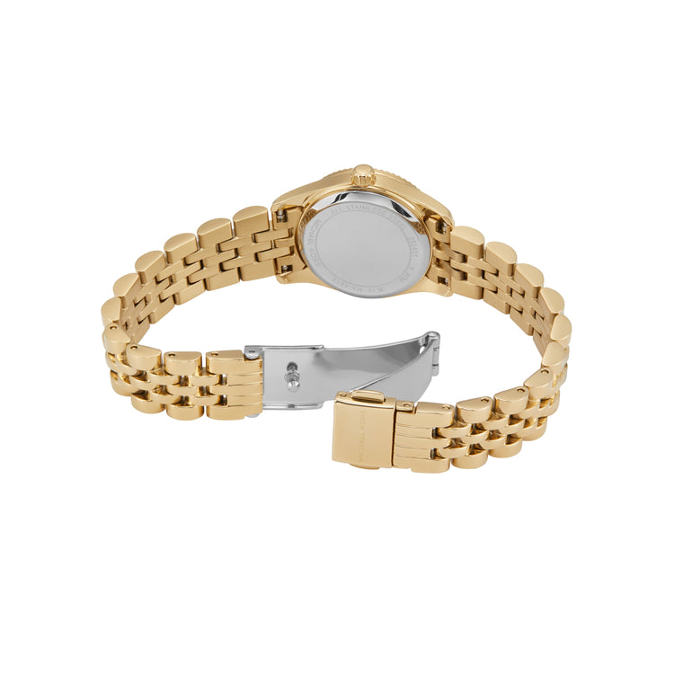 Michael Kors Lexington Three-Hand Gold-Tone Stainless Steel Watch MK4813