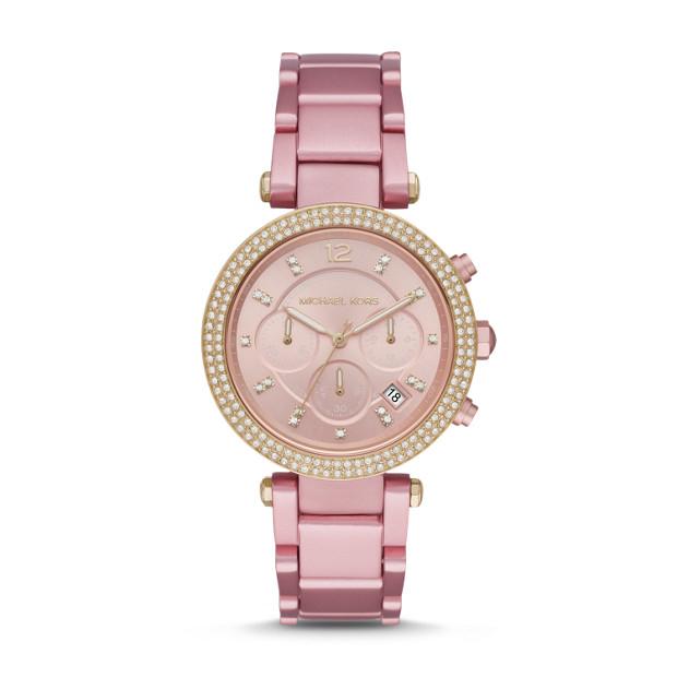 Michael Kors Parker Pink Chronograph Watch – Watches Galore