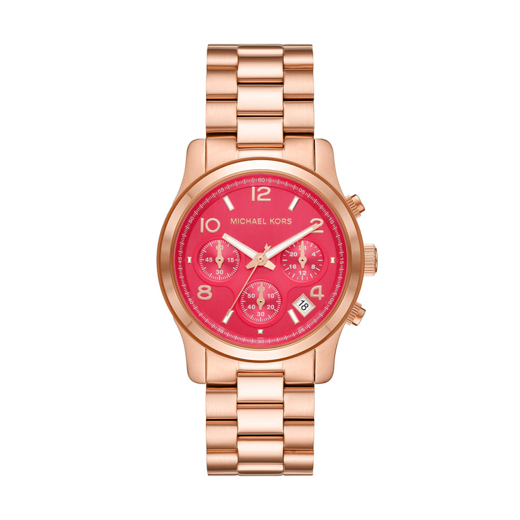 Michael Kors Runway MK7352 Red and Rose Gold Women's Watch
