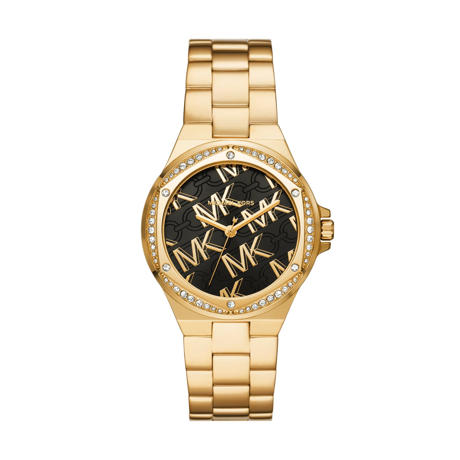 Michael Kors Lennox Three-Hand Gold-Tone Stainless Steel Watch MK7404 ...