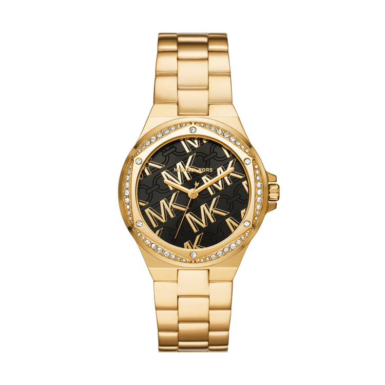 Michael Kors Lennox Three-Hand Gold-Tone Stainless Steel Watch MK7404