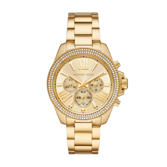 Michael Kors Wren Chronograph Gold-Tone Stainless Steel Watch MK7428 watches item