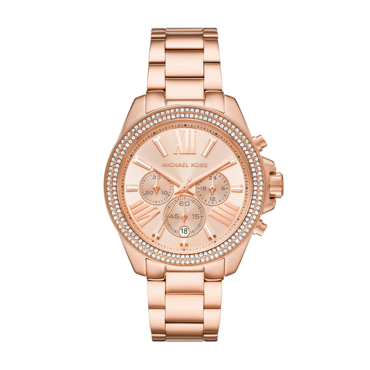 Michael Kors Wren Chronograph Rose Gold-Tone Stainless Steel Watch MK7430