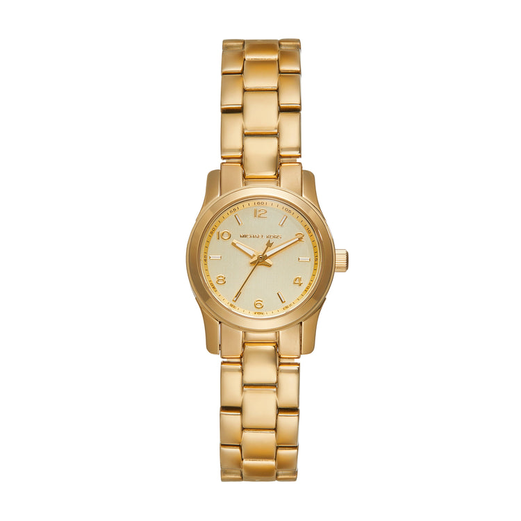 Michael Kors Runway Three-Hand Gold-Tone Stainless Steel Watch MK7457