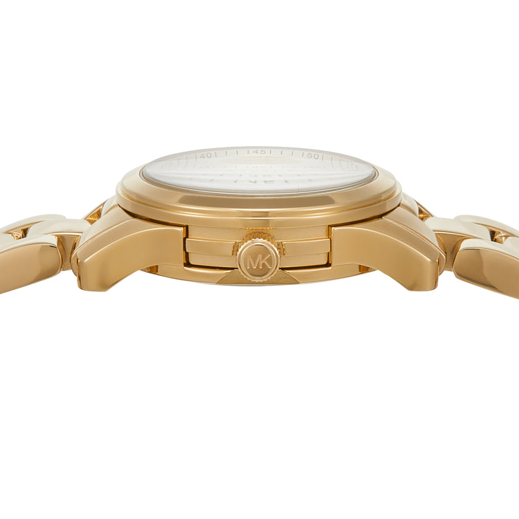 Michael Kors Runway Three-Hand Gold-Tone Stainless Steel Watch MK7457