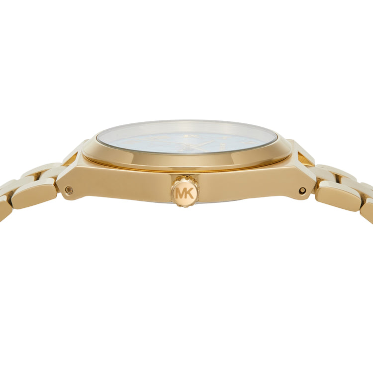 Michael Kors Lennox Three-Hand Gold-Tone Stainless Steel Watch MK7460