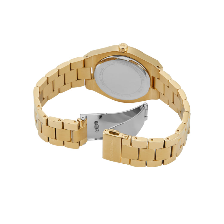 Michael Kors Lennox Three-Hand Gold-Tone Stainless Steel Watch MK7460