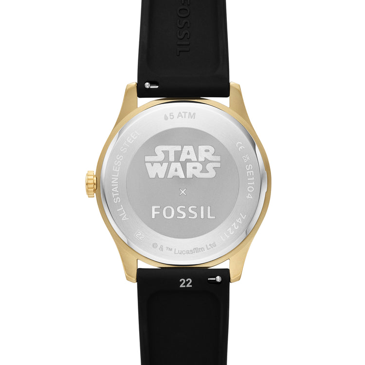 Fossil Special Edition Star Wars Three-Hand Black Silicone Watch SE1104