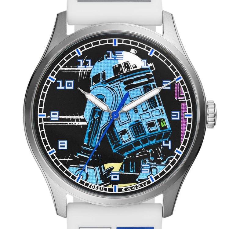 Fossil Special Edition Star Wars R2-D2 Three-Hand White Silicone Watch SE1105