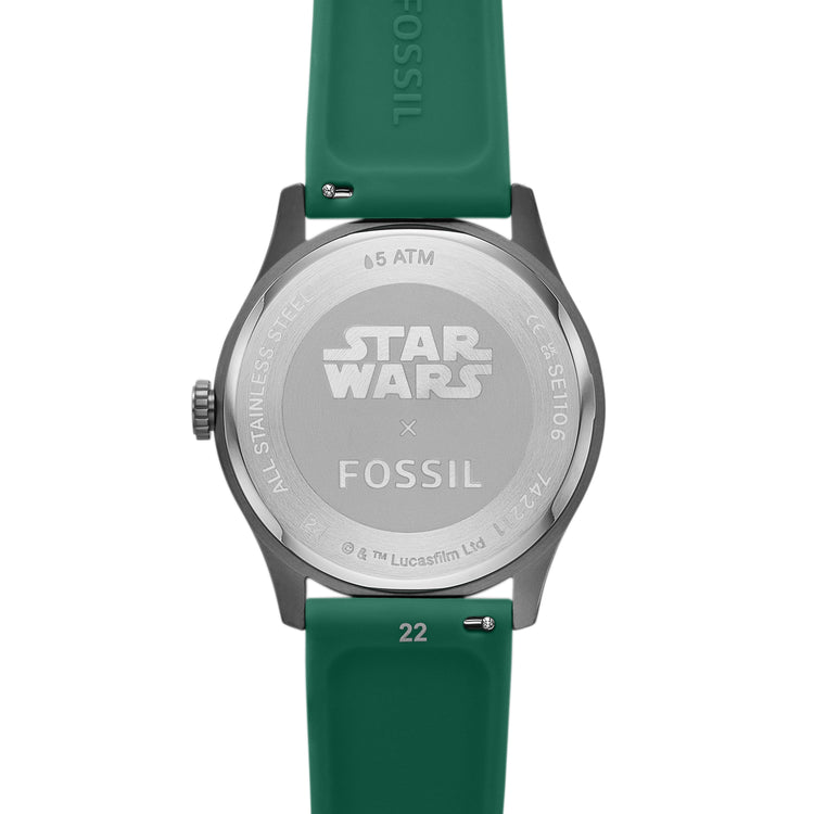 Fossil Special Edition Star Wars Boba Fett Three-Hand Green Silicone Watch SE1106