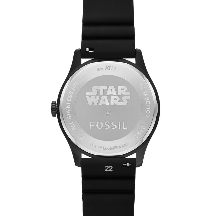 Fossil Special Edition Star Wars Darth Vader Three-Hand Black Silicone Watch SE1107