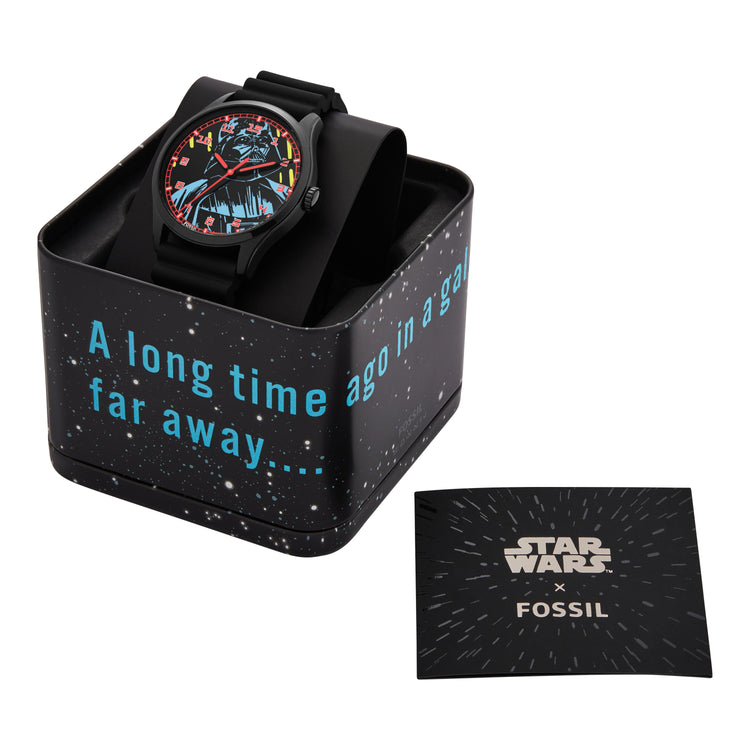 Fossil Special Edition Star Wars Darth Vader Three-Hand Black Silicone Watch SE1107