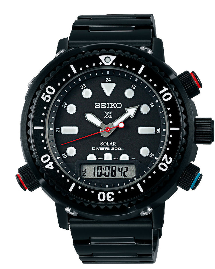 Seiko Prospex Hybrid Diver 40th Anniversary Limited Edition Black Men's Watch SNJ037P Watches Seiko 