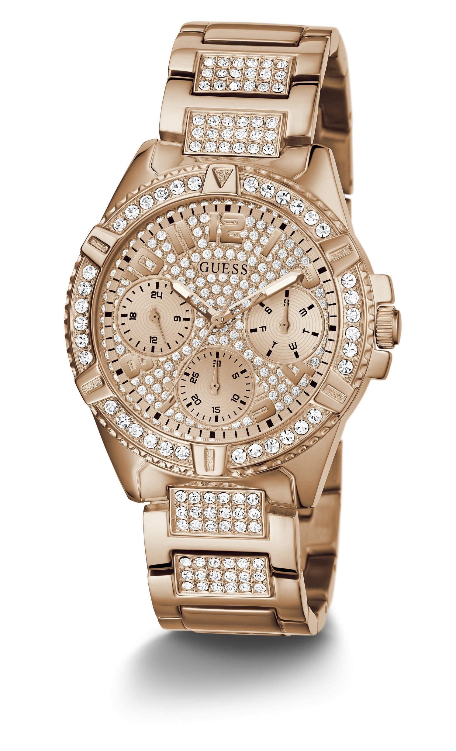 Guess rose gold and silver watch Clearance